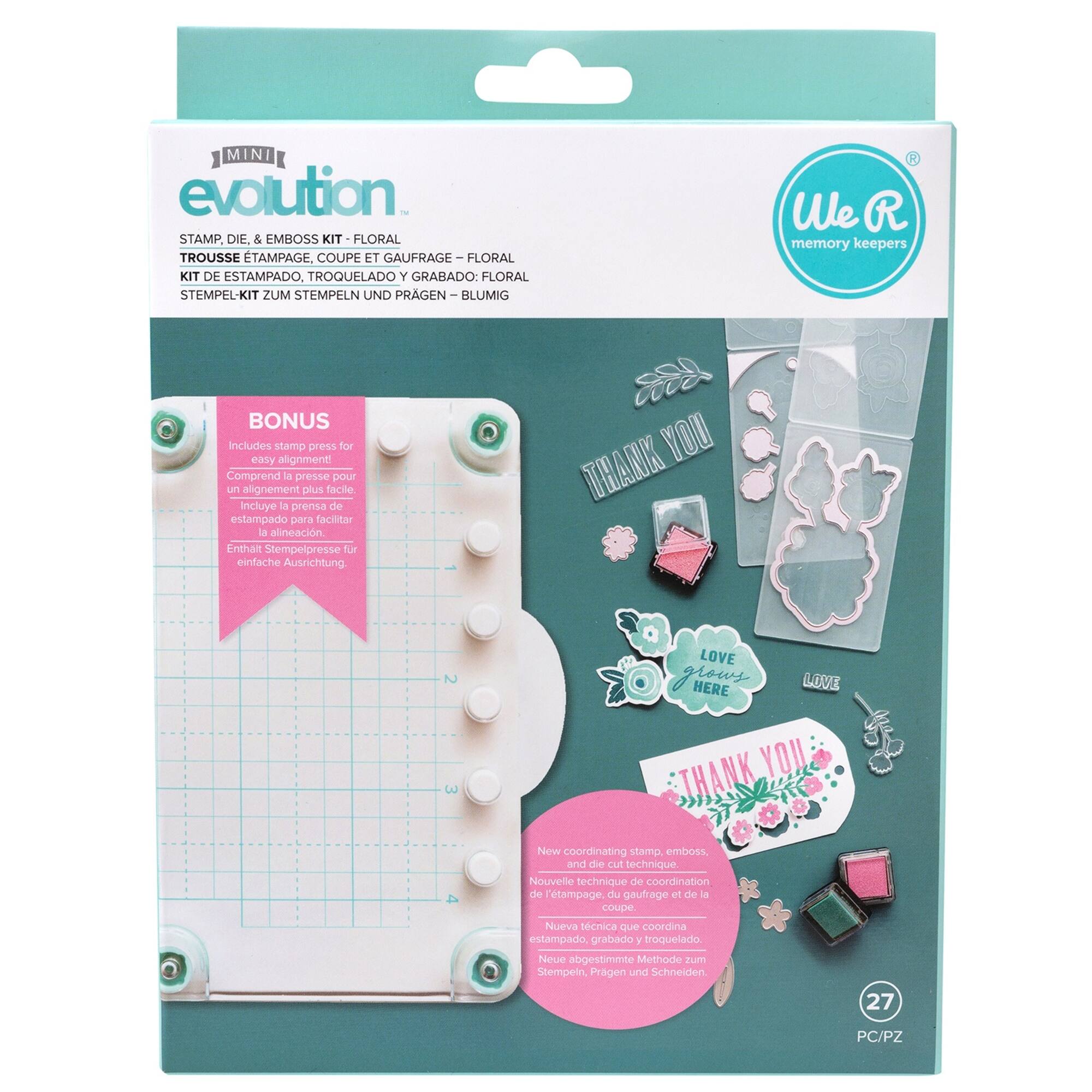 We R Memory Keepers® Floral Stamp, Die & Emboss Kit